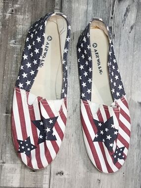 American Flag Star Slip-On Flats